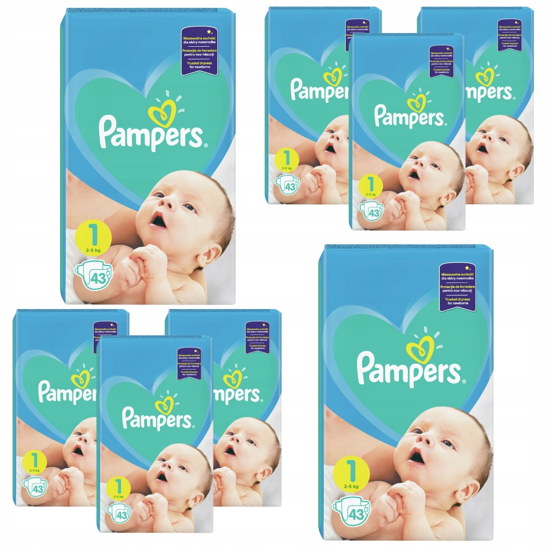 pampers new baby-dry pieluchy 3 mini 100szt