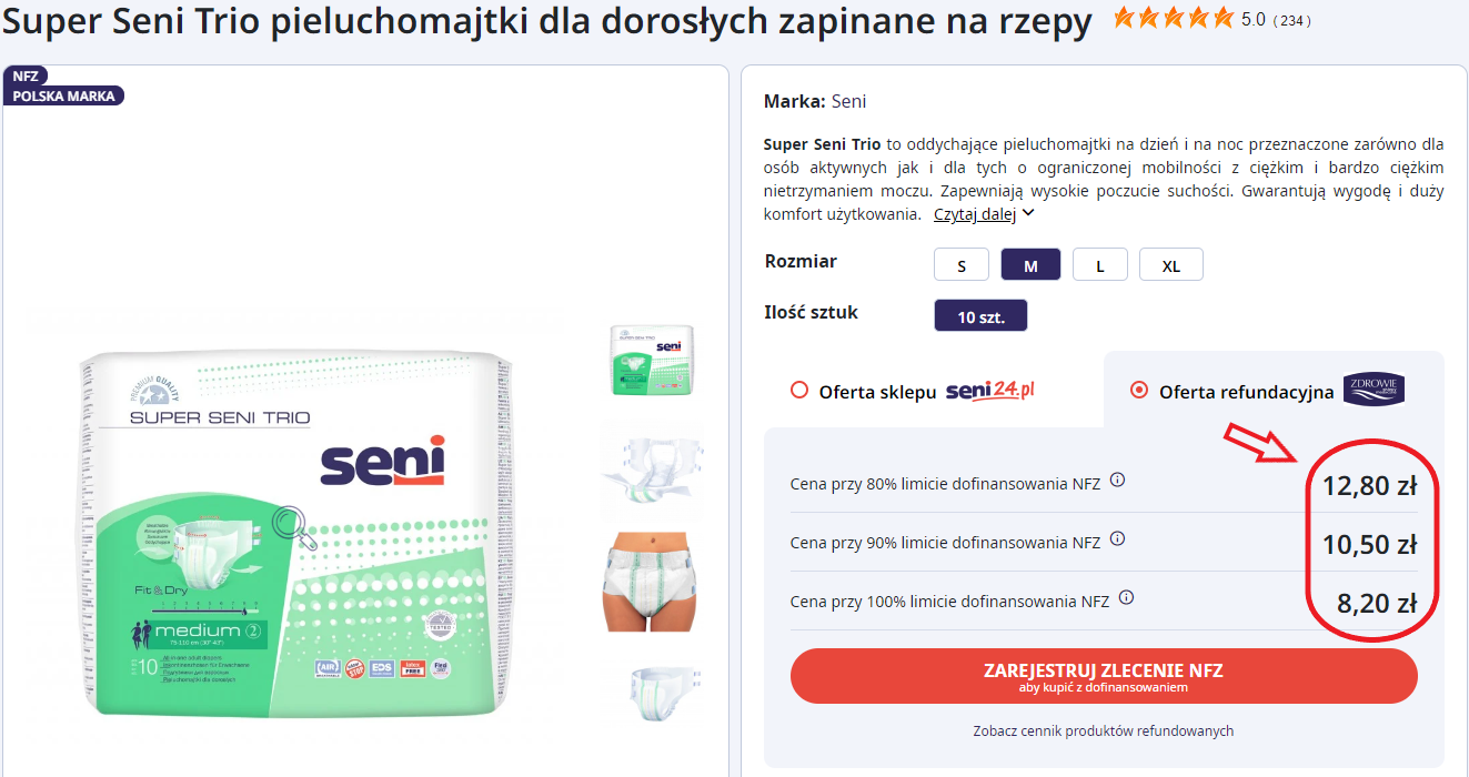 olx pieluchy dla dorosłych