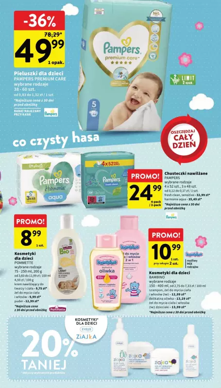 10 sztuk pampers premium care rozmiary