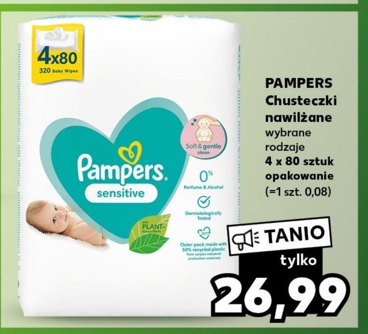 chusteczki pampers białe