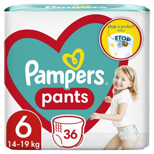 pieluchomajtki pampers 3 naklejka z tylu