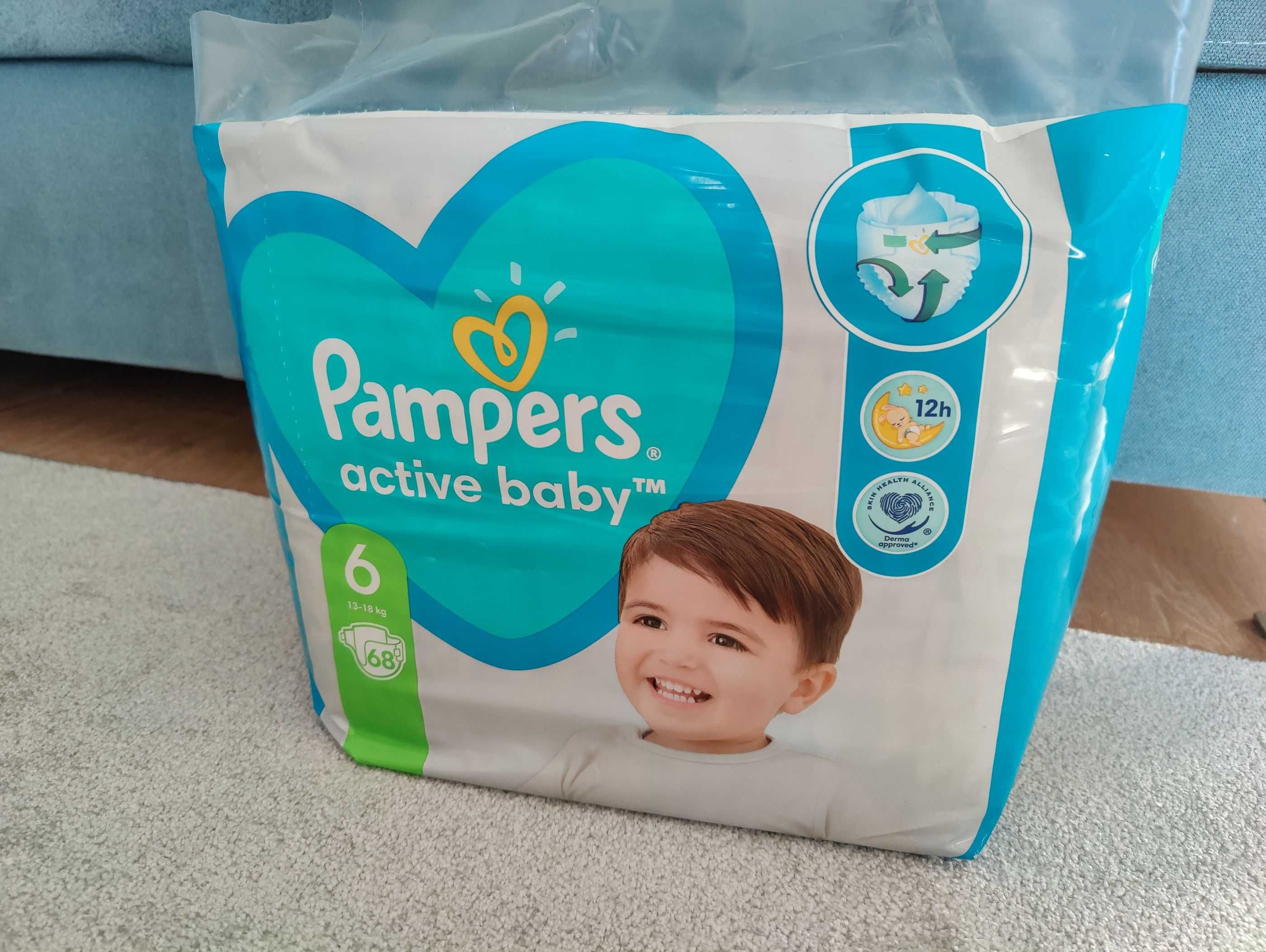 pampers sensitive chusteczki nawilżane 6x56 szt