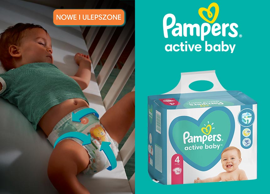 pampers active baby 4 58 sztuk