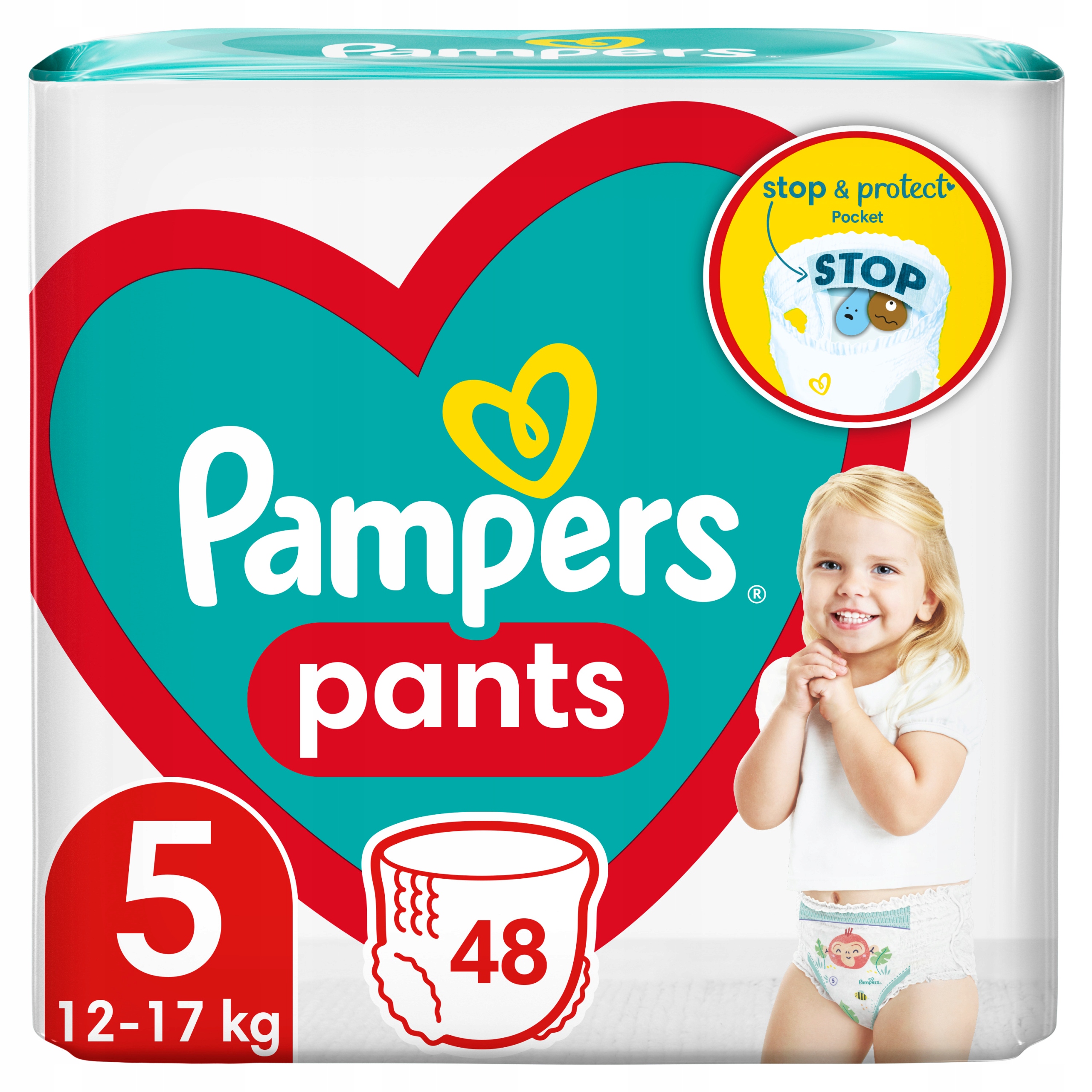 pampers pants pieluchomajtki rozmiar 5 12-17 kg junior 22 szt