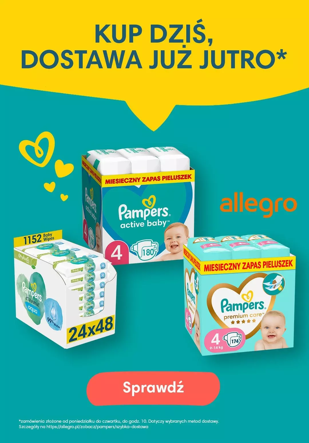 pampers 4 plus jaka waga