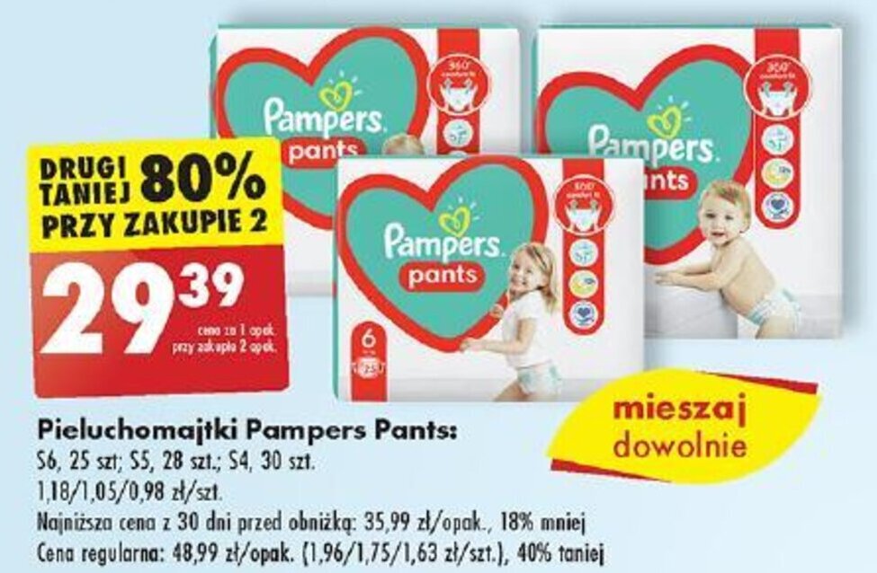 pampers pants 4 cena 24