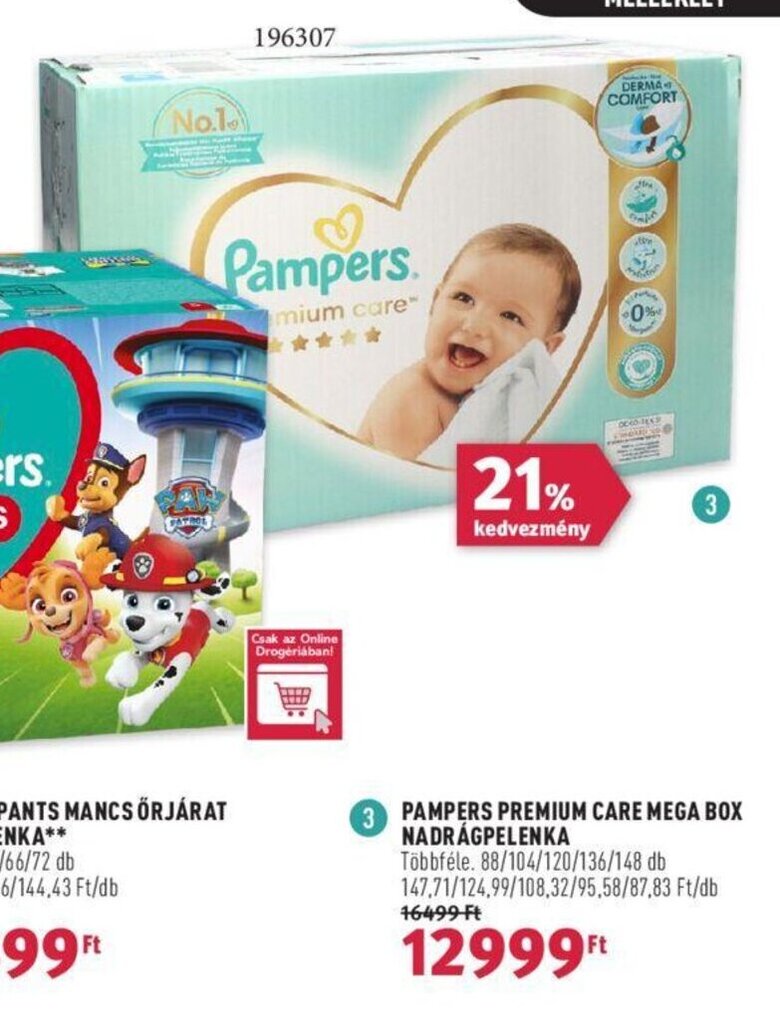 ceneo pampers 2 144szt