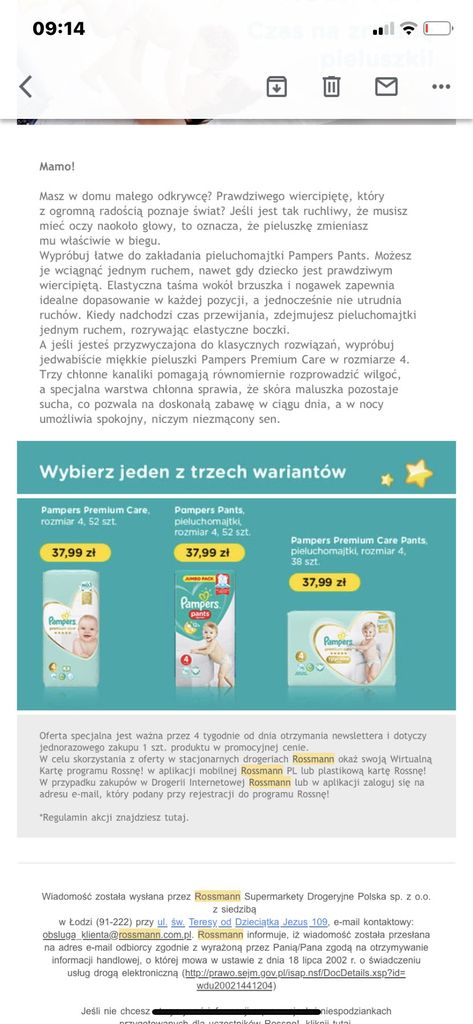 pampers premium care markety promocja