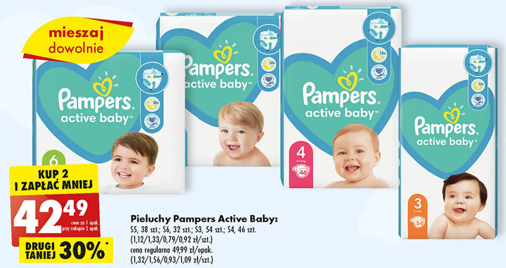 pampers active baby dry 6monthly pack ceneo