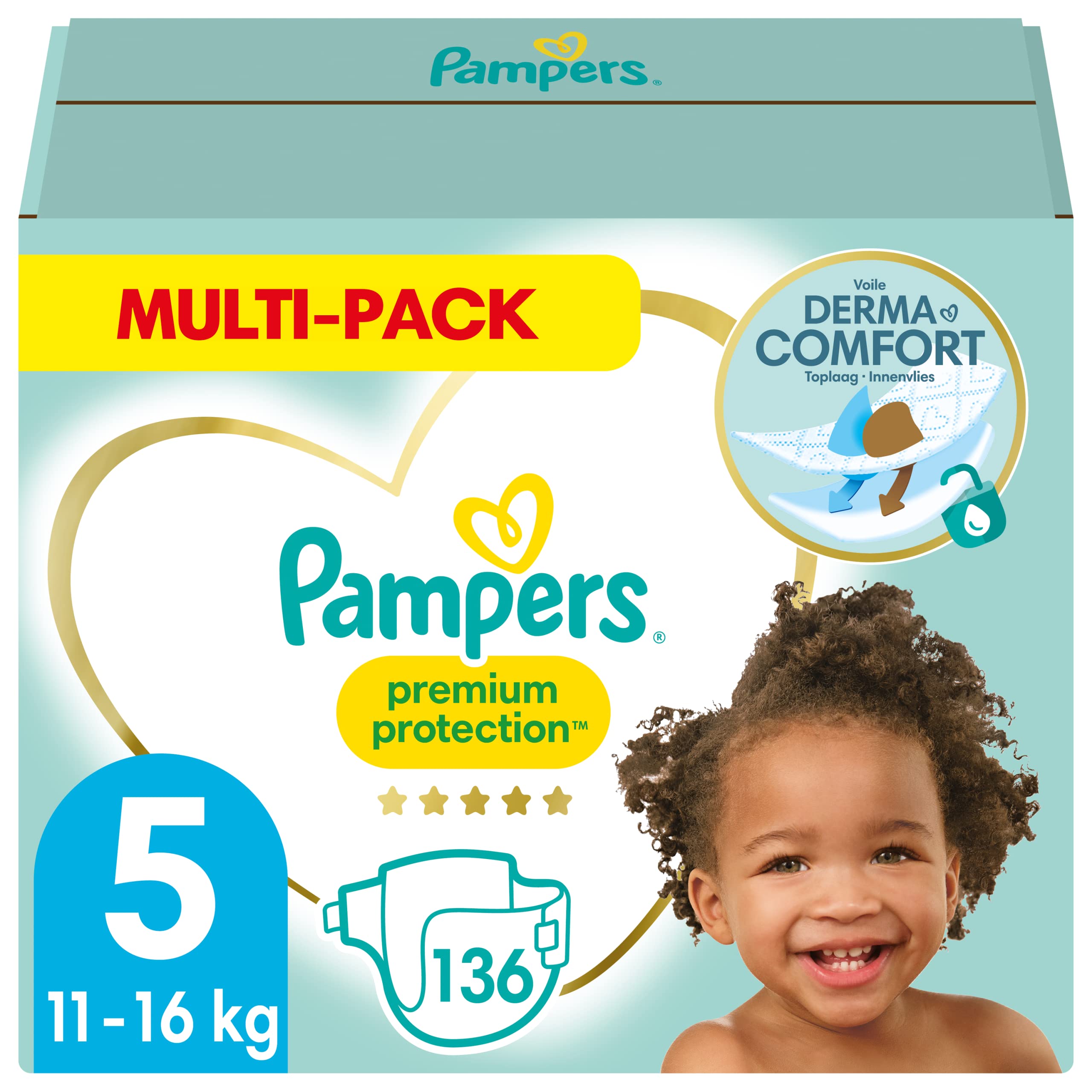 pampers pieluchy premium care 3 junior 136 sztuk