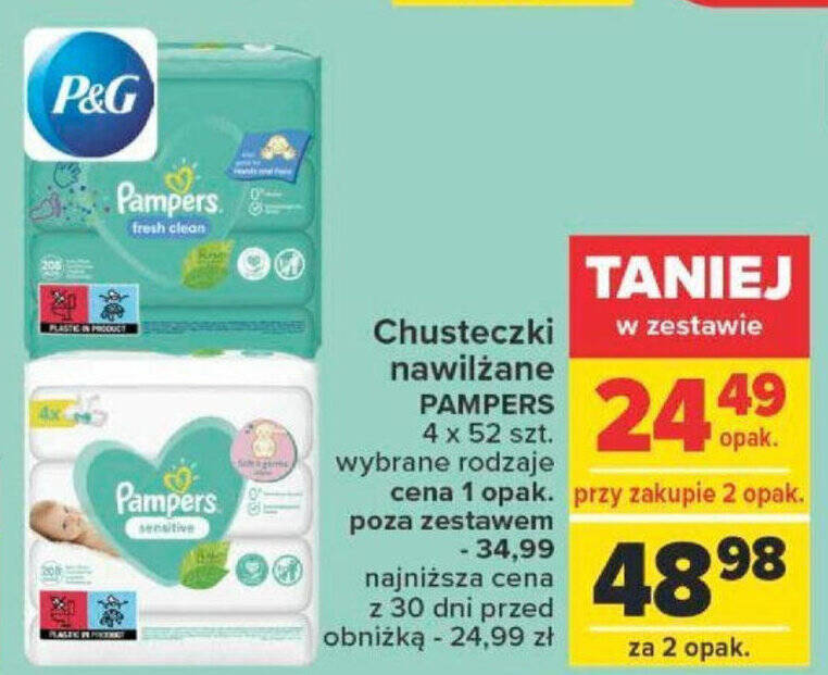 pampers sensitive chusteczki dlaczego niedostępne