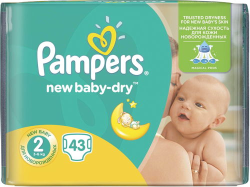 pampers new baby-dry pieluchy 1 newborn 2-5 kg