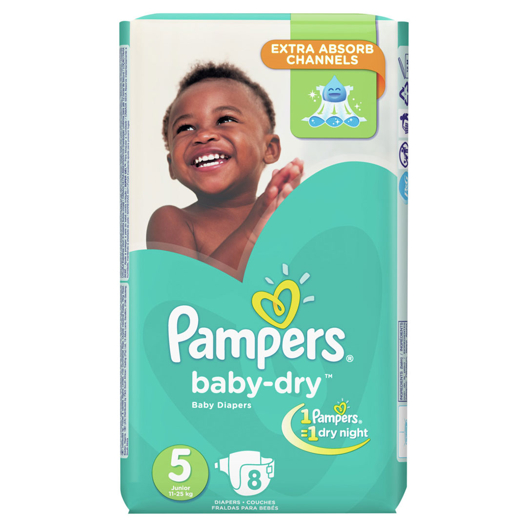 ile waży suchy pampers