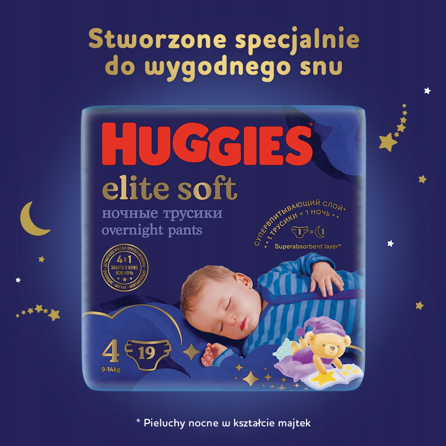 niemowle za całą noc ma suchy pampers