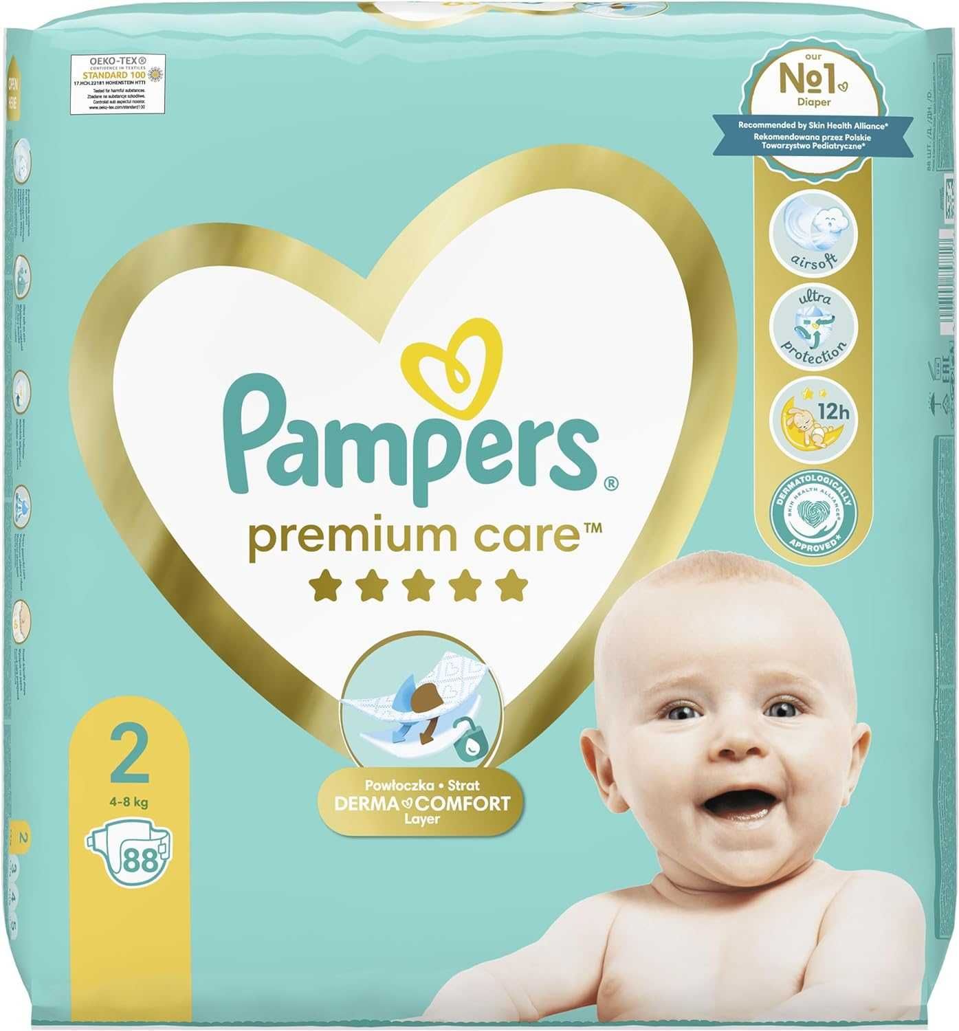 pieluchomajtki pampers premium care pants 6 44 szt