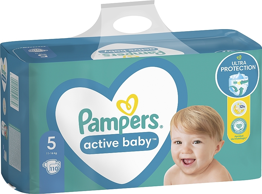 pampers active dry 1 100 szt