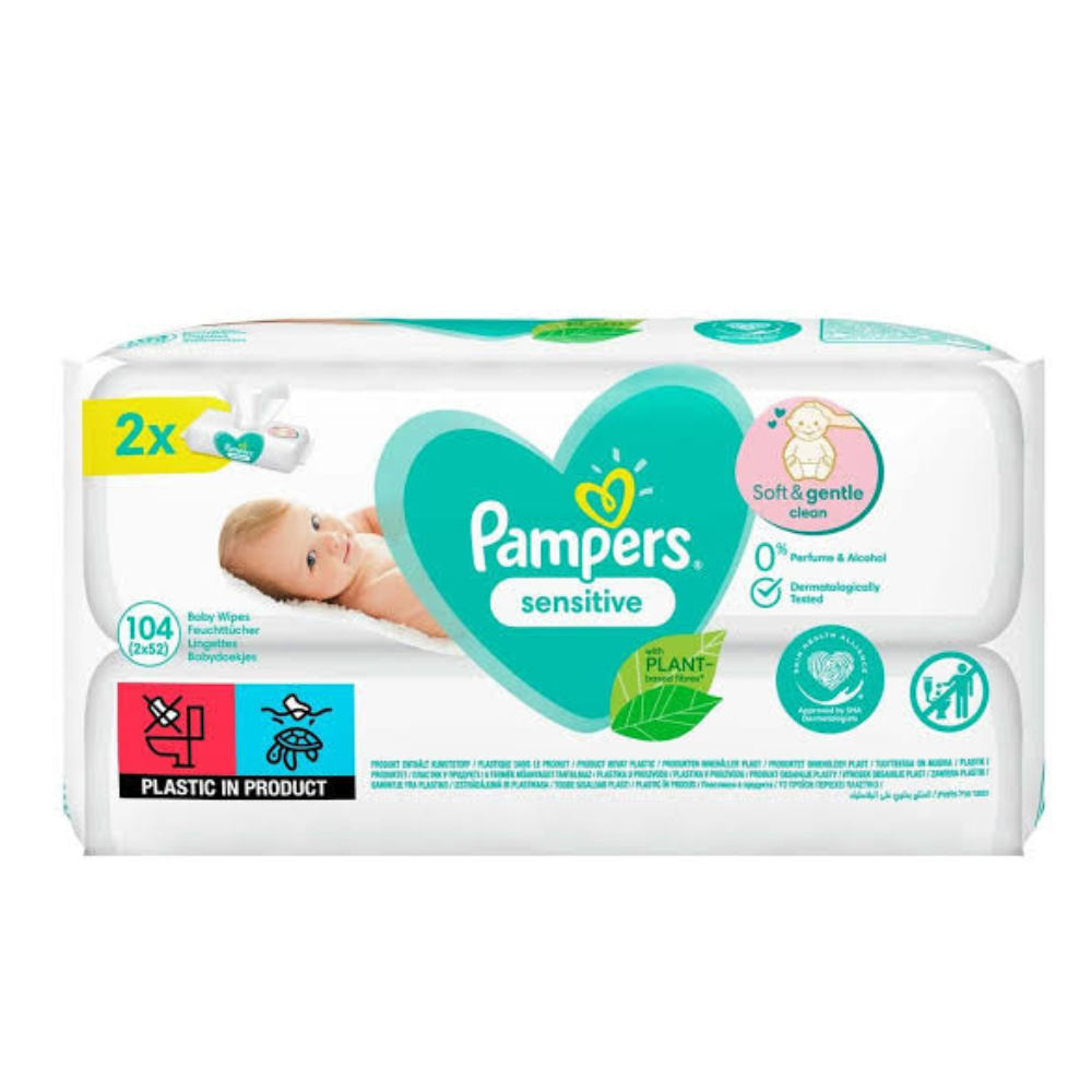 pampers sensitive chusteczki 4x56 sztuk