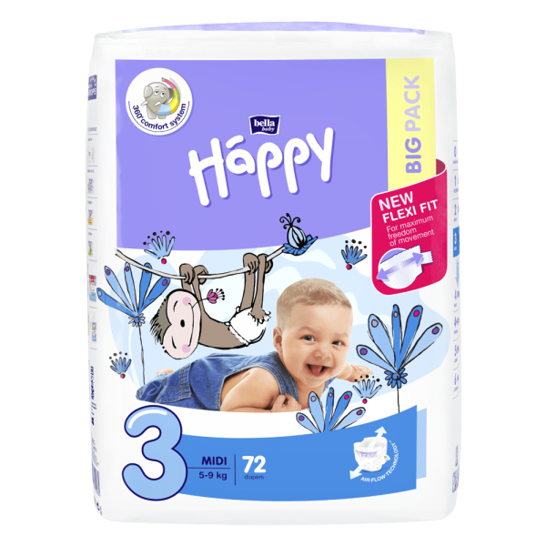 pampers activ baby 3 208 sztuk