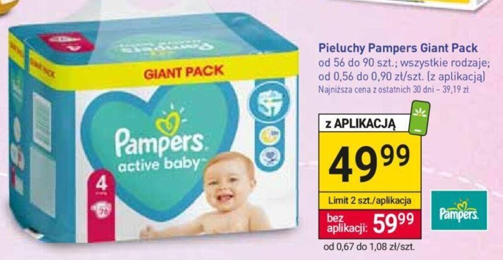 pampersy pampers w tesco cena