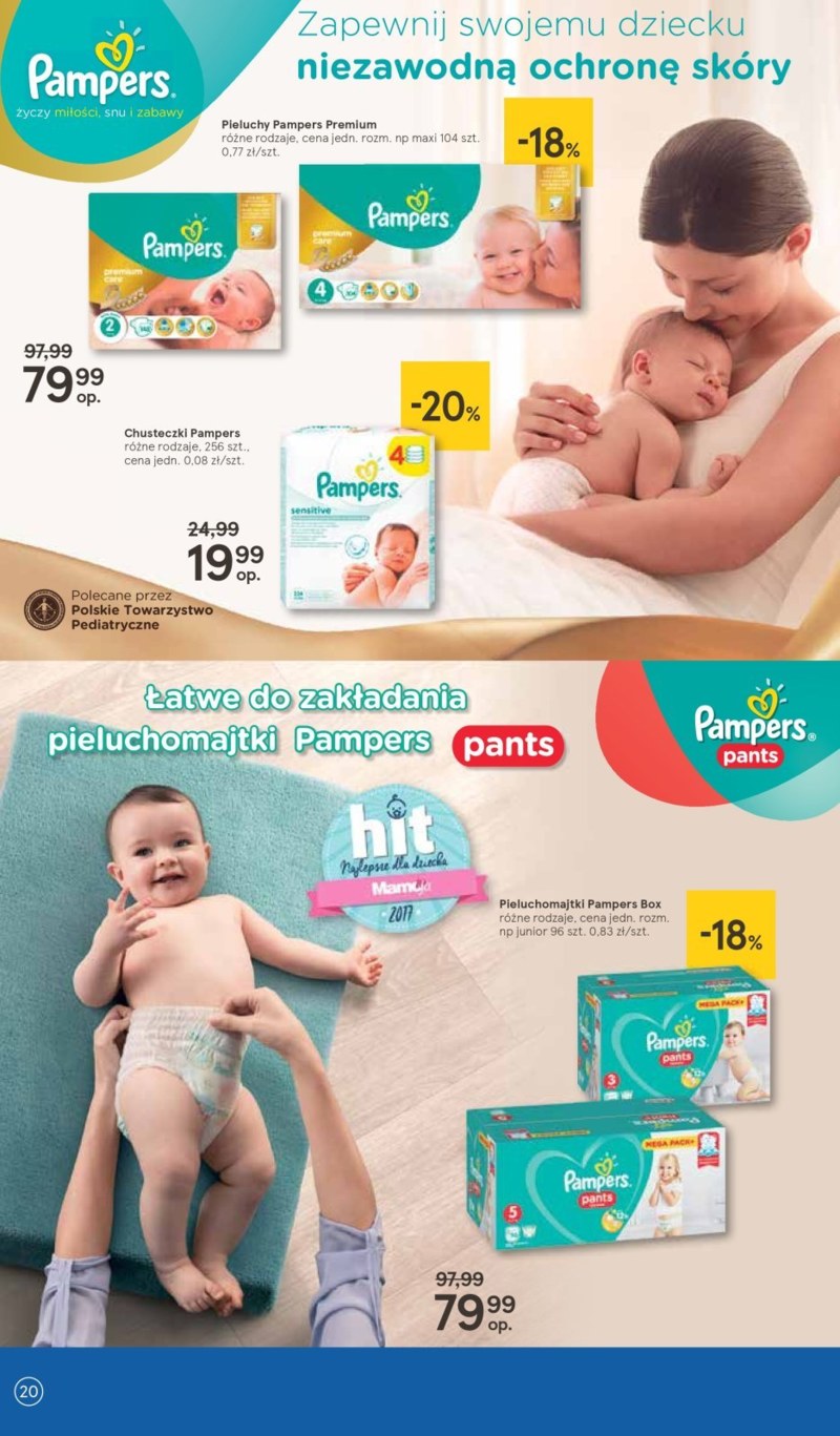 pampers 1 rodzaje